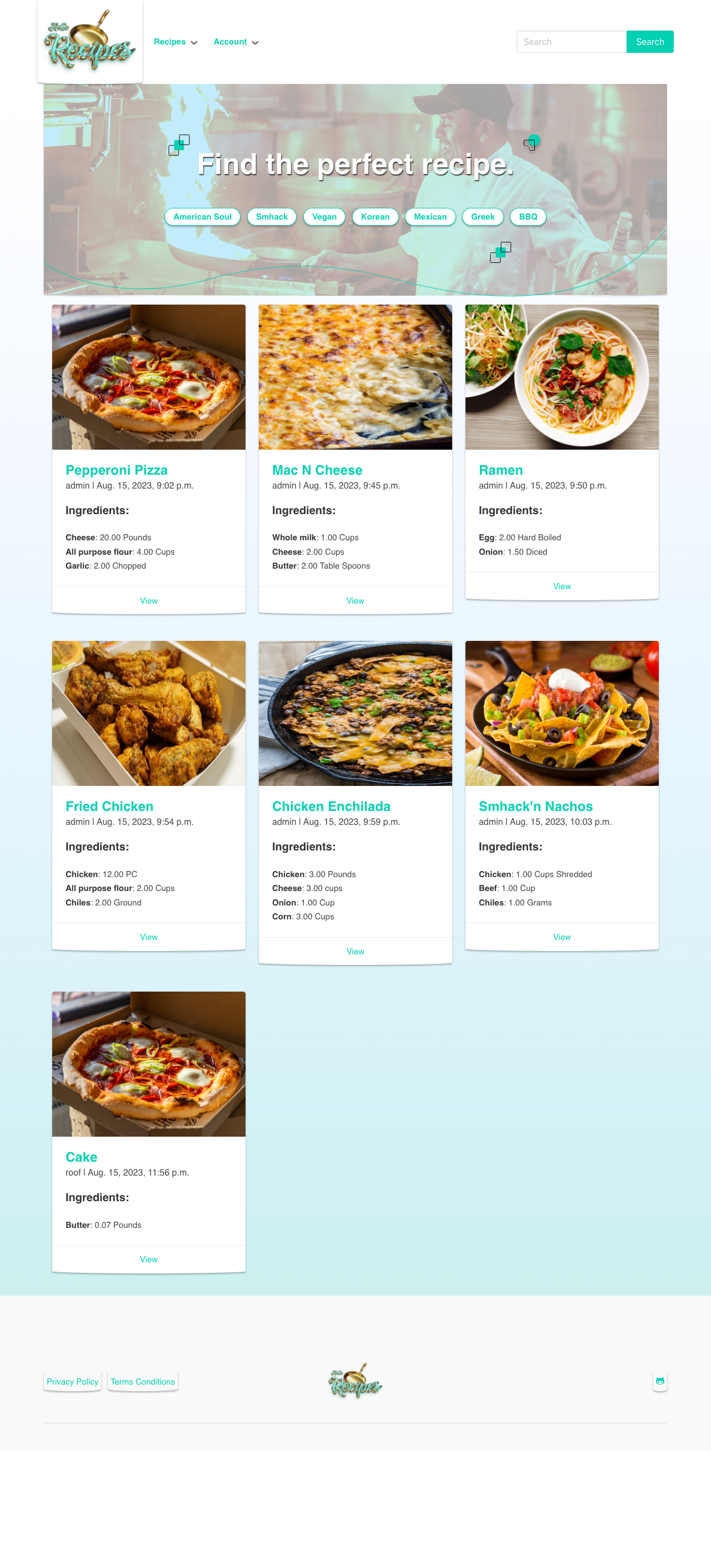 Hella Recipes: A Django Sprint